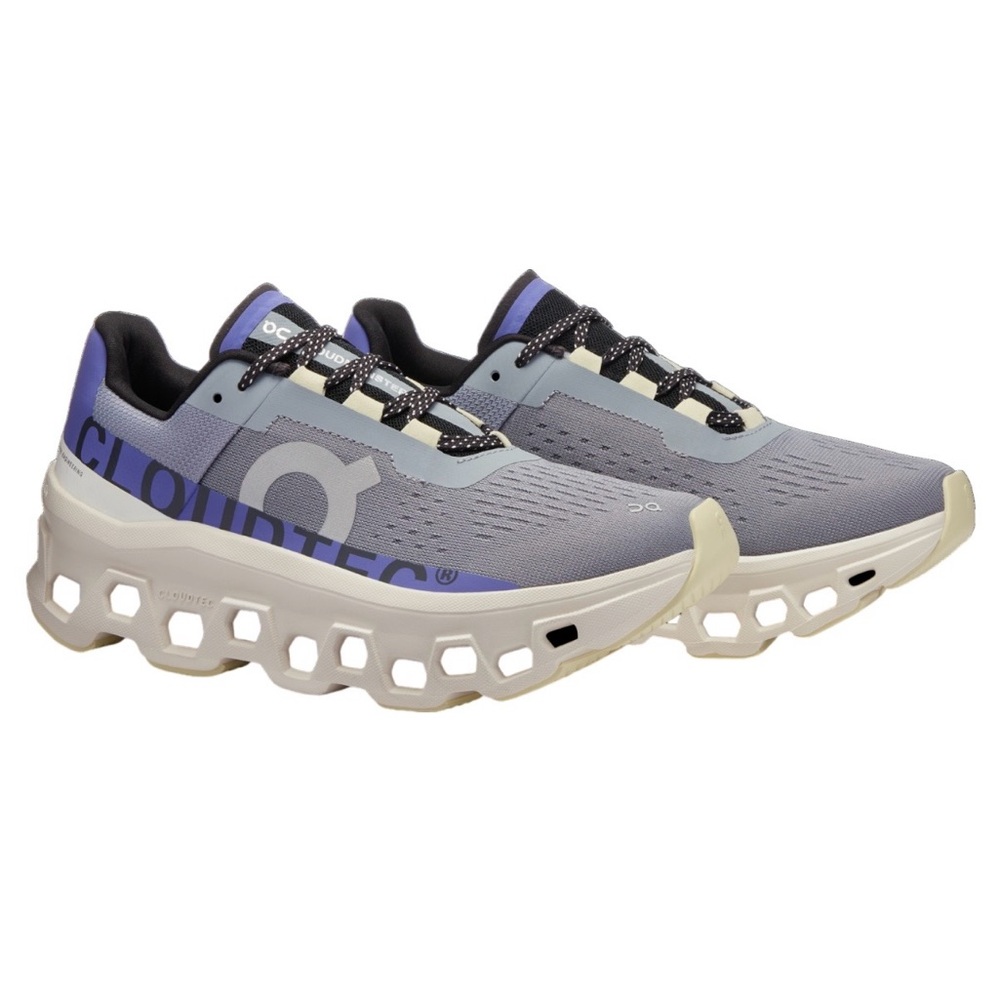 Men's Onclouds Cloudmonster sneakers in mist and blueberry - Picture 2 of 15